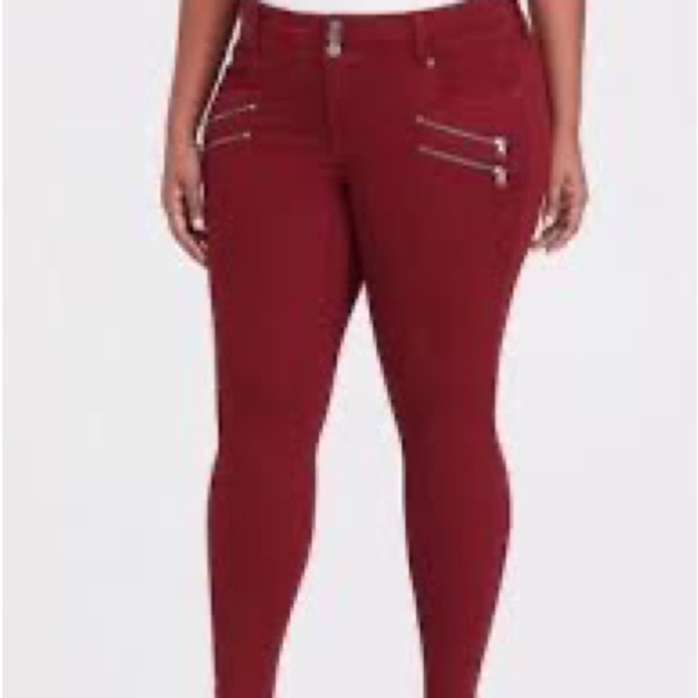 Torrid red denim jegging